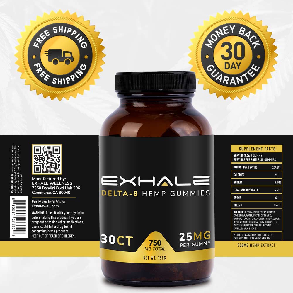 Edibles-Exhale Delta 8 Gummies-750 mg