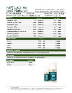 Topical-Lazarus CBD Muscle Gel 2000 mg